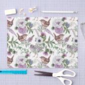 スコットランドフローラタータンチェックシリーズデザイン22 薄葉紙 (クラフト)