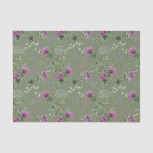 スコットランドフローラタータンチェックシリーズデザイン4 薄葉紙 (正面)