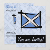 スコットランドブラシ旗 招待状 (正面/裏面)