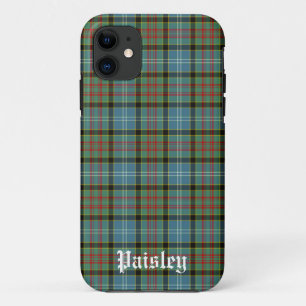 スコットランドペイズリー地区タータンチェック パーソナライズされた iPhone 11 ケース