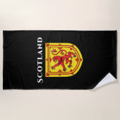 スコットランドライオン横行 ビーチタオル (正面)
