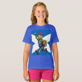 スコットランドラグビーモチーフ タイムアザシスル アート Tシャツ (正面フル)