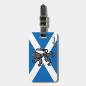 スコットランドラゲッジタグ，激しい，スコットランド国旗 ラゲッジタグ (正面縦)