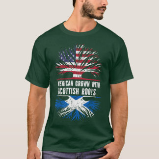 スコットランドルーツUSA国旗Scotlaで栽培されたアメリカ人 Tシャツ