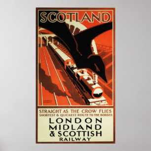 スコットランドロンドン&スコットランド鉄道ヴィンテージポスター ポスター