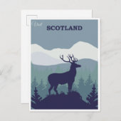 スコットランドヴィンテージスコティッシュランドスケートトラベル ポストカード (正面/裏面)