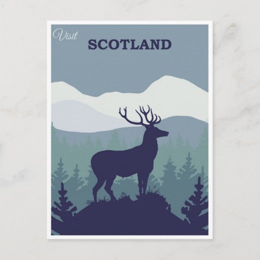 スコットランドヴィンテージスコティッシュランドスケートトラベル ポストカード (正面)