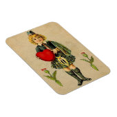 スコットランドヴィンテージバレンタインデー赤いハート マグネット (右側)