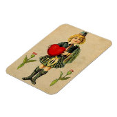 スコットランドヴィンテージバレンタインデー赤いハート マグネット (左側)