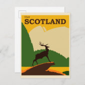 スコットランドヴィンテージ旅行ポスター ポストカード (正面/裏面)