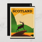 スコットランドヴィンテージ旅行ポスター ポストカード (正面/裏面)