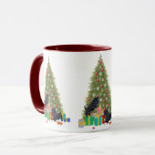 スコットランド人がクリスマスプレゼントを並べ替える マグカップ (正面左)