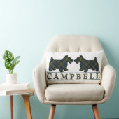 スコットランド人のキャンベルタータンチェックのスコッチテリア犬 ランバークッション (椅子)