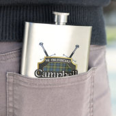 スコットランド人のキャンベルタータンチェックの盾および剣 フラスク (インサイチュ)