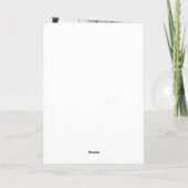 スコットランド人の鹿が雪のクリスマスを過ごした カード (裏面)