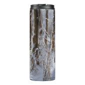 スコットランド人の鹿が雪のクリスマスを過ごした タンブラー (裏面)