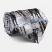 スコットランド人の鹿が雪のクリスマスを過ごした ネクタイ (ロール)