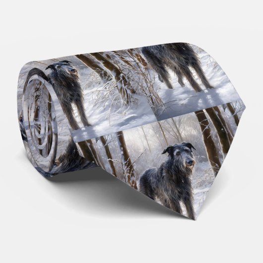 スコットランド人の鹿が雪のクリスマスを過ごした ネクタイ (ロール)