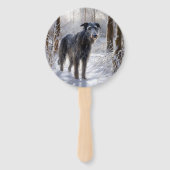 スコットランド人の鹿が雪のクリスマスを過ごした ハンドファン (正面)