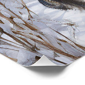 スコットランド人の鹿が雪のクリスマスを過ごした ポスター (コーナー)