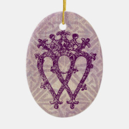 スコットランド人のLuckenboothの紫色のケルト結び目模様パターン セラミックオーナメント