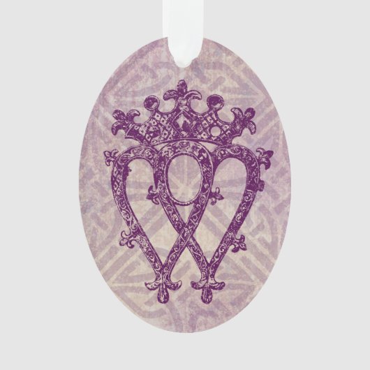 スコットランド人のLuckenboothの紫色のケルト結び目模様 オーナメント (正面)