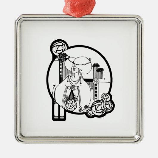 スコットランド人のRennieマッキントッシュの刺激を受けたな装飾 メタルオーナメント (正面)