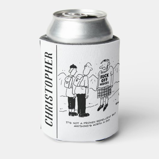 スコットランド人は中学生を撃退する新しい方法を持っている 缶クーラー (缶裏面)