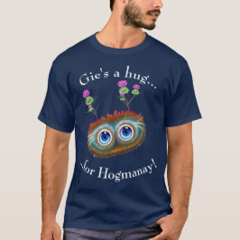 スコットランド人は警笛音Haggisをはやし立てます。 Hogmanay Tシャツ