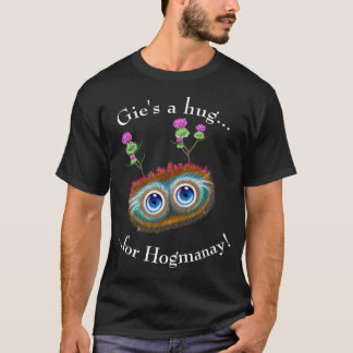 スコットランド人は警笛音Haggisをはやし立てます。 Hogmanay Tシャツ