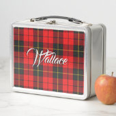 スコットランド人は食べます! 一族のウォーレスのタータンチェック格子縞 メタルランチボックス (インサイチュ)