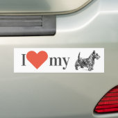 スコットランド人テリア バンパーステッカー (車上)