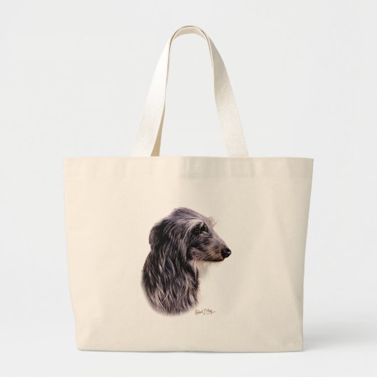 スコットランド人Deerhound ラージトートバッグ (正面)