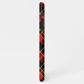 スコットランド伝統的の上品なタータンチェックチェックのパターン iPhoneケース (左側)