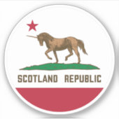 スコットランド共和国カリフォルニア州旗ユニコーン シール (正面)