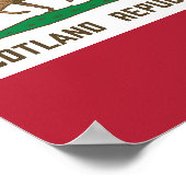 スコットランド共和国カリフォルニア州旗ユニコーン ポスター (角)