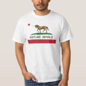 スコットランド共和国カリフォルニア州旗ユニコーン Tシャツ (正面)