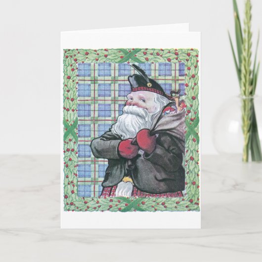 スコットランド出身のサンタ シーズンカード (正面)