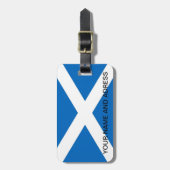 スコットランド国旗が付いた荷物タグ ラゲッジタグ (正面縦)