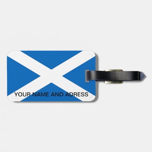 スコットランド国旗が付いた荷物タグ ラゲッジタグ (裏面横)