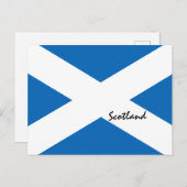 スコットランド国旗とスコットランドの愛国者/スポーツファン ポストカード (正面/裏面)