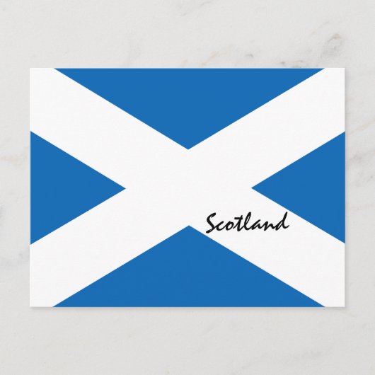 スコットランド国旗とスコットランドの愛国者/スポーツファン ポストカード (正面)