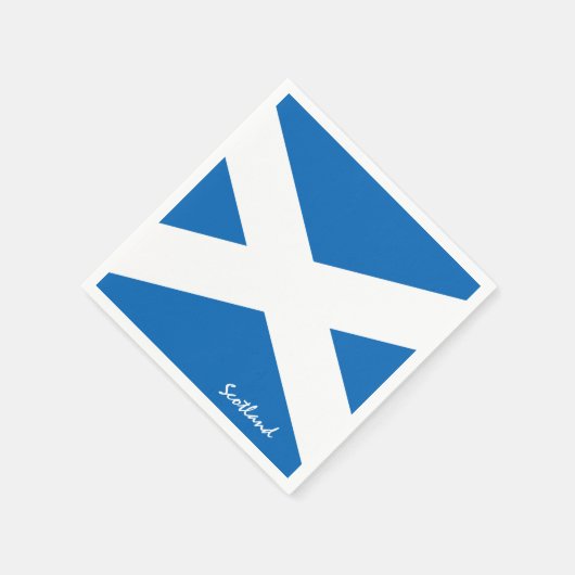 スコットランド国旗とスコットランドパーティーファッション/スポーツファン スタンダードカクテルナプキン (角)