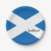 スコットランド国旗とスコットランド・ランド愛国者/スポーツファン ペーパープレート (正面)