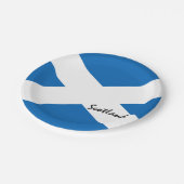 スコットランド国旗とスコットランド・ランド愛国者/スポーツファン ペーパープレート (アングル)