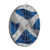 スコットランド国旗とセントアンドリュー愛国心 ダーツボード (正面左)