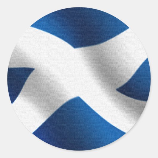 スコットランド国旗とセントアンドリュー愛国心 ラウンドシール (正面)