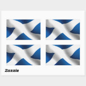 スコットランド国旗とセントアンドリュー愛国心 長方形シール (シート)