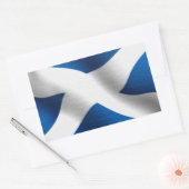 スコットランド国旗とセントアンドリュー愛国心 長方形シール (封筒)