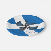 スコットランド国旗とライオンハート、スコットランドパーティー/スポーツ ペーパープレート (アングル)